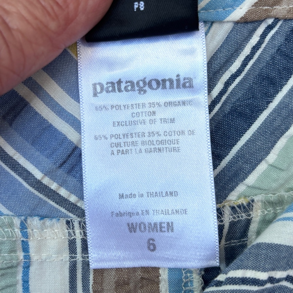 Patagonia Women’s 6 “Netty” Retro Striped Lightweight Mini Skirt With Pockets - Picture 8 of 9